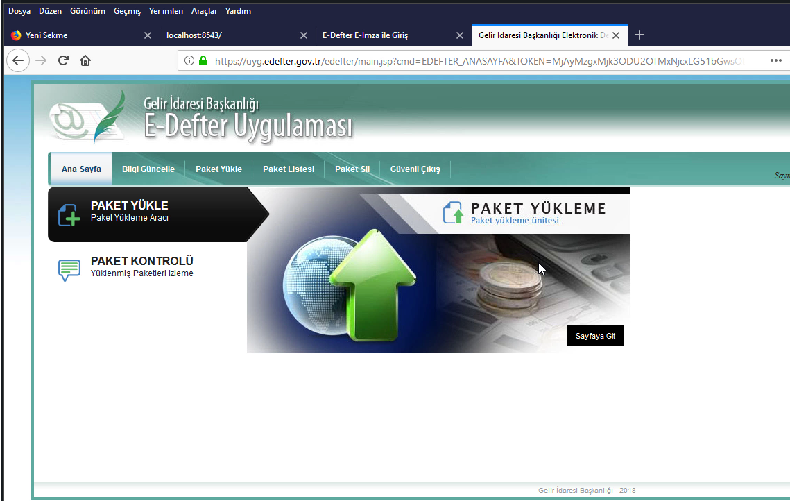 e-defter Program değişikliği