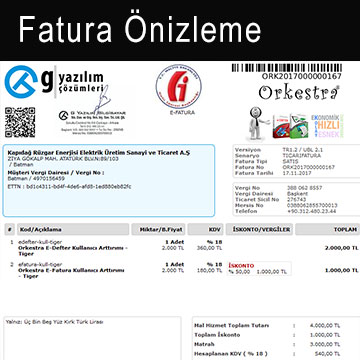 Orkestra E-Fatura Tasarım Aracı