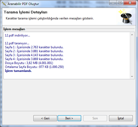 aranabilir pdf oluşturma