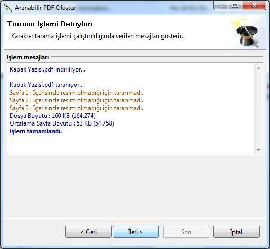 aranabilir pdf oluşturma