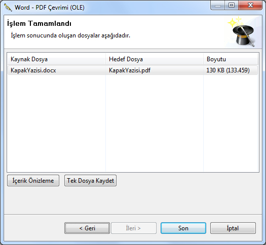 word dökümanlarınızı pdf çevirme